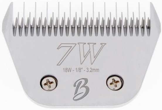 Lâmina de Tosa 7W Skip Tooth para Cães em Aço Carbono Japonês, Corte de 3,2 mm Bucchelli B7W
