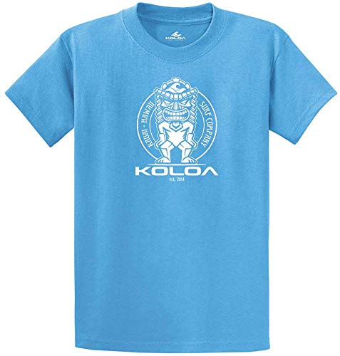 Image of Joe's USA Koloa Surf Tiki Logo Cotton T-Shirts in Regular, Big and Tall Sizes