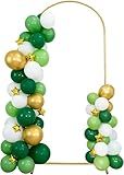 6FT Wedding Arch Backdrop Stand, Balloon Arch Stand, Gold Metal Wedding Arches for Ceremony, Metal Arch Backdrop Stand for Bridal Baby Showers, Birthday Party Decoration