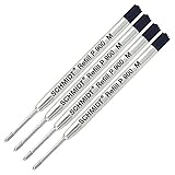 4 Pack - Ball Point Refill - Black Ink Medium Schmidt P900 Parker Style