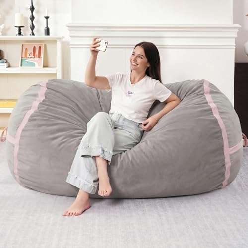Image of 5FT Bean Bag Chair 5'Giant Bean Bag Chairs with Adults, Large Beanbag Chair