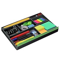 Organizzatore Da Cassetto 8 Scompartimenti - Per Cancelleria E Accessori - Plastica Bianca - 32.4x20.3 Cm - Foto 4