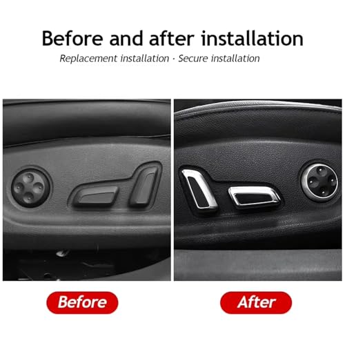 Cache-Bouton décoratif pour console centrale auto compatible avec modèles A4 B8 A6 C7 Q5 - 5