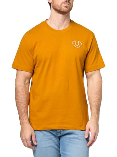 True Religion Men's Vintage Puff Buddah Tee, Buckthorn, S
