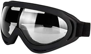 KaberMisr 2020 Motorcycle Wind Goggles (Medium - Transparent Black)