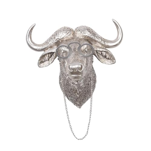 KiBcsLic Scultura da Parete Figura Animale Ornamento da Muro Decorazione di Bassorilievo Artistico Facile da Installare Adatto per Camera da Letto E So, Argento