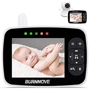 BURNNOVE 3.5″ Babyfoon Ouder Unit Vervangende Monitor Unit LCD Display, Zonder Camera Unit en Voeding,Babyfoondisplay