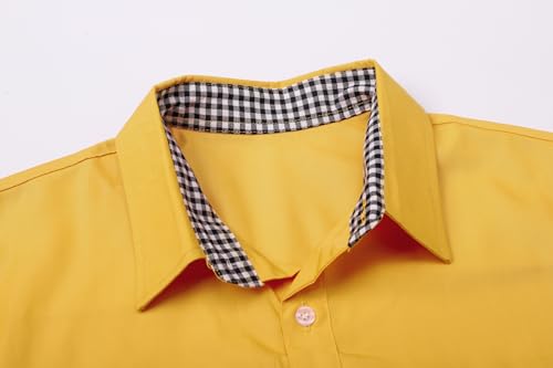 Image of SANGTREE Summer Button Down Shirts Cottn Tops for Men Women Boy Girl