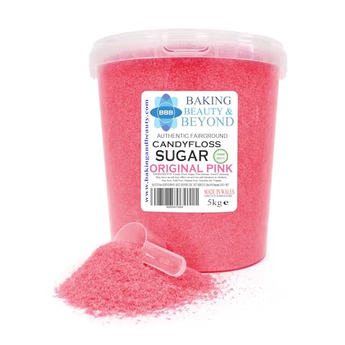 Baking Beauty and Beyond Premium Candy Floss Sugar 5kg - Original Pink Flavour
