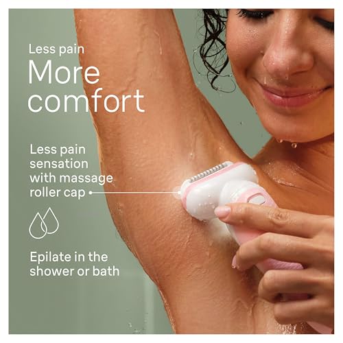 Image of Braun Epilator Silk-epil 9, Hair Removal Device, Women Shaver & Trimmer, Pivoting Head, Wet and Dry Epilator, Includes Shaver Head and Trimmer Comb, SES9-030