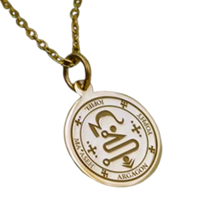 Collier Sceau de Jofiel en argent 925 plaqué or, un bijou fait main d'exception