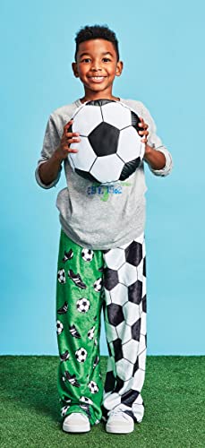 iscream Big Boys Fun Print Silky Soft Plush Fleece Pants - Play Ball Collection2