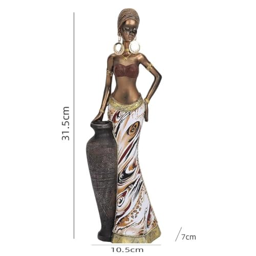 Estatua Africana Resina Hecha a Mano 12.4 Pulgadas miniatura 6