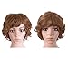 MapofBeauty 11.8 Inch /30 cm Elderly Women Curly Short Fashion Wig (Light Brown)