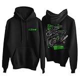 ZX-14 (2008–2011) Sweat à capuche pour homme et femme – Cadeau pour amateurs de motard, Noir - Monster Energy 2009 - Vert citron et noir ébène, 3X-Large