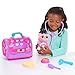 Doc McStuffins Pet Rescue On-the-Go Carrier, Whispers, 2-in-1 Water and Food Bowl, Kids Toys for Ages 3 Up by Just Play