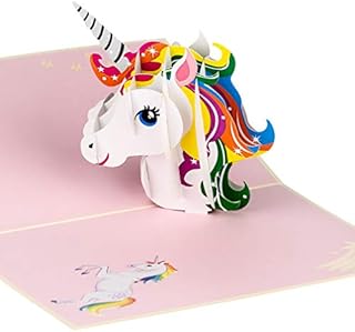 Unicorn Pop Up Birthday Card by DEVINE Popup Cards | 3D Birthday Card for Kids Mum Daughter Sister |Pop Up Birthday Cards for Women |3D Cards Thank You Happy Birthday Love Pop Up Cards Gifts for Girls