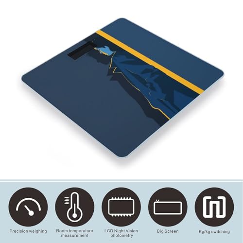 Báscula digital de vidrio templado para baño con pantalla LCD miniatura 3