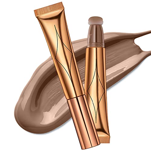 Reddhoon Contour Beauty Wand, Liquid Face Concealer Contouring Stick with Cushion Applicator, Long Lasting Smooth Natural Matte Finish, Lightweight Blendable Super Silky Cream Contour Stick (01# Contour)