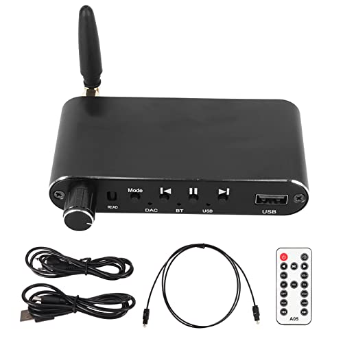 A05 Transmisor Receptor Bluetooth 4 en 1, Adaptador Audio con Óptica AUX Coaxial USB, A2DP y AVRCP, para Altavoces Estéreo Hogar, Control de Volumen