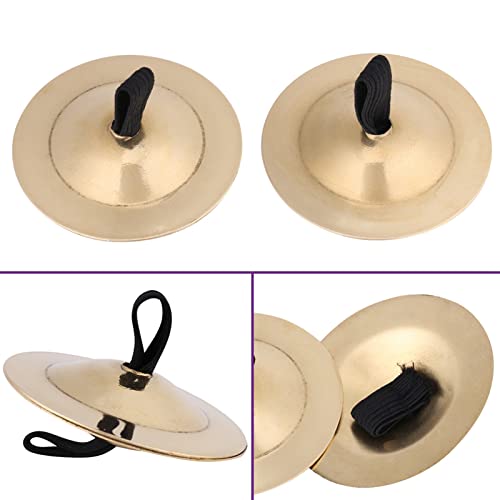 Tyenaza TYENAZA3DEYB9WGAF Finger Cymbals, 2Pcs Belly Dance Finger Cymbals Brass Finger Dancing Zills Musical Instrument Dancing Accessory thumb #4