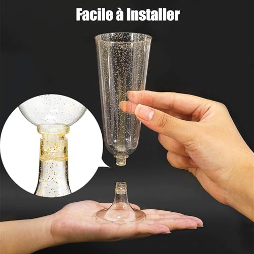 Copas de plástico reutilizables para fiestas y flautas de champán 150ml 7