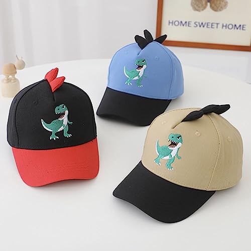Kids Dinosaur Embroidery Baseball Cap, Adjustable Snapback Washed Distressed Vintage Retro Cotton Sun Hat4