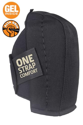 Image of ALTA 56210 AltaGUARD Gel Insert Knee Protector Pad, Black Cordura Nylon Fabric, Neoprene Grip, Capless | Durable Cordura Nylon Cover, Dual strapping system or Neoprene single strap fastener