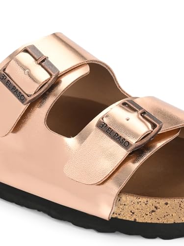 Image of EL PASO Leather Fashion Sandals Casual Platform Heels Wedges Cork Sole Sandal for Women & Girls