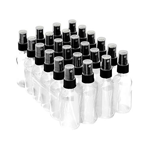 7 Colors Available - The Bottle Depot Bulk 24 Pack 2 oz Clear Glass Bottles with Spray; Wholesale Quantity for Essential Oils, Serums with Pretty Finish to Protect and Preserve Quality