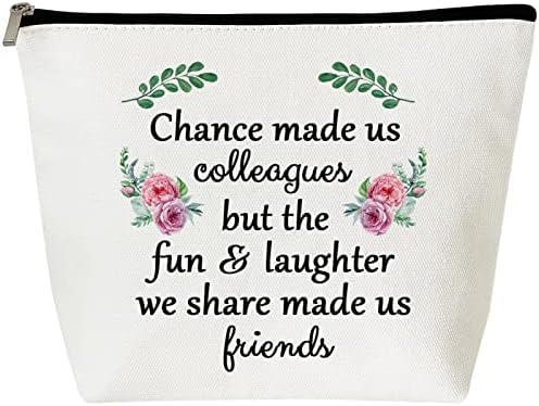 Farewell Gifts for Coworker Retirement Gifts for Women Going Away Leaving Gifts Appreciation Birthday Christmas Makeup Bag Chance Made us Colleagues But The Fun and Laughter We Share Made us Friends