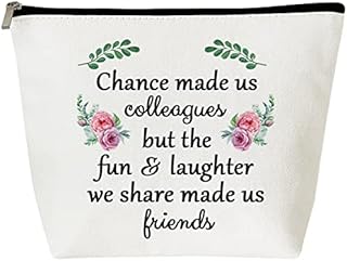 Farewell Gifts for Coworker Retirement Gifts for Women Going Away Leaving Gifts Appreciation Birthday Christmas Makeup Bag Chance Made us Colleagues But The Fun and Laughter We Share Made us Friends