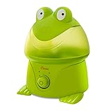 Crane Adorables Ultrasonic Cool Mist Humidifier, Filter Free, 1 Gallon, 500 Sq Ft Coverage, Whisper Quite, Air Humidifier for Plants Home Bedroom Baby Nursery and Office, Frog,Pack of 1,EE-3191