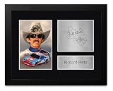 HWC Trading Richard Petty Gifts Printed Signed Autograph Presentation Display for NASCAR Motorsport Fans - US Letter Framed (ID-006159)