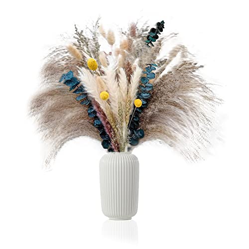 80 Stück Pampasgras Trockenblumen Deko, Natürliche Flauschige Trockenblumen, DIY Trockenblumen Deko für Hochzeit Blumen Arrangements Cover