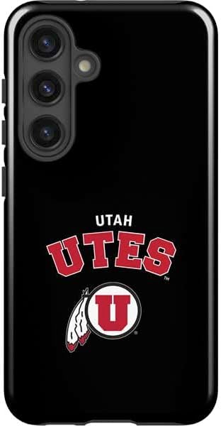 Skinit Impact Phone Case Compatible with Galaxy S25 Plus - Officially Licensed University of Utah Utes Text on Red Design