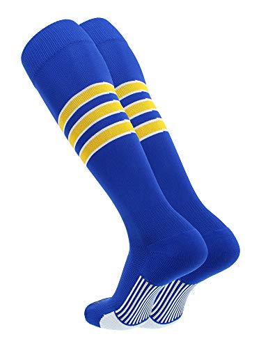 Image of Baseball & Softball Socks | USA Made Dugout Series Striped | Over the Calf | Sizing for Youth Boys, Girls, Men, & Women's