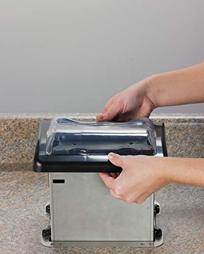 San Jamar H2005Clbk Venue In-Counter Napkin Dispenser, Fullfold, 7" X 5.5" X 20", Clear/Black #TOP6