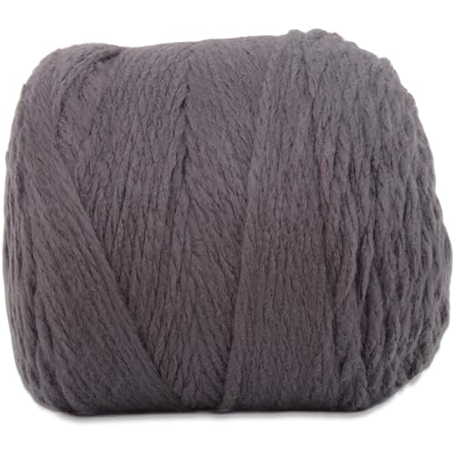 Image of ThreadArt Chunky Yarn Cake for Crochet #6, 300g /316 Yds, Asphalt Grey 03 | Soft super bulky #6 acrylic yarn cake for blankets, scarves, hats, crochet and knitting. Big 300g cake is machine washable.