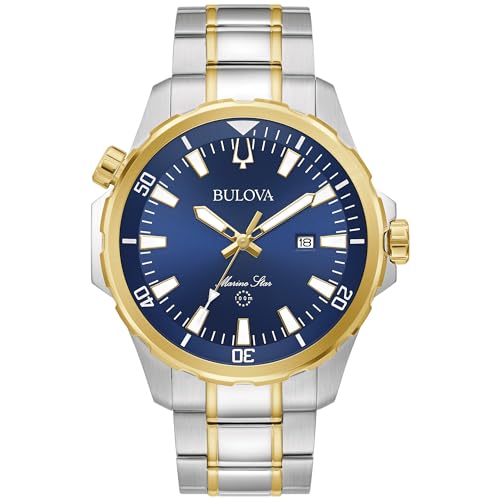 Bulova Men's Marine Star Two-Tone Blue Dial Watch (98B384) by Bulova - Used condition - CA$322.76