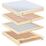 Colingmill 5 Pcs Beehive Parts Kit for 10 Frame Bee Hive Includes Bee Hive Telescoping Top Cover 10 Frame...