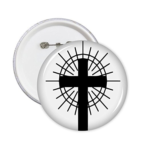 Broche Église chrétienne Sainte-Croix motif artistique à offrir en lot de 5 badges