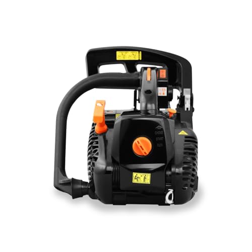 FUXTEC Motosierra Gasolina FX-KS226 - con espada de 10'', longitud de corte 20cm - 25,4cc, 0,95cv - Easy-Start - Editión negra -