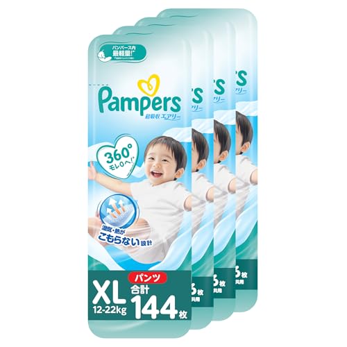 【パンツビッグサイズ】パンパース オムツ 超吸収エアリー (12-22kg) 144枚 (36枚×4パック) [ケース品]