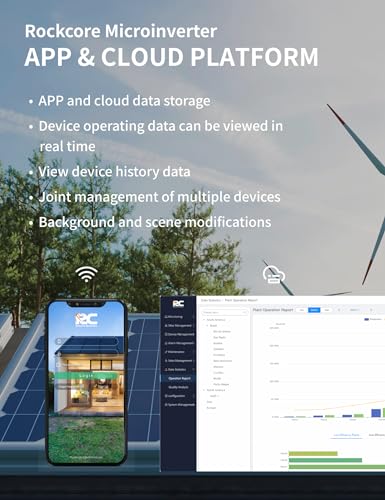 RC Mikro-Wechselrichter 800 W, 26-60V DC Eingang, Solar-Wechselrichter MPPT Mikro-Netzeinspeise-Konverter mit WiFi-Überwachung für Mobiltelefone, Schwarz,0% VAT