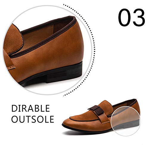 JITAI Men's Lindford Moc Toe Bit Slip-on Penny Loafer Party Shoes4