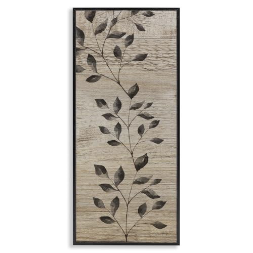 Boho Botanical Rustic Pattern, 13 x 30 Inch Framed Giclée Print