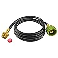 MixRBBQ Adapter Hose 6501 for Weber Baby Q, Weber Q 100, Weber Q 120, Q1200, Weber Q, Weber Q 200, Weber Q 220 Series and Gas Go-Anywhere Grills, 6-Feet, Black