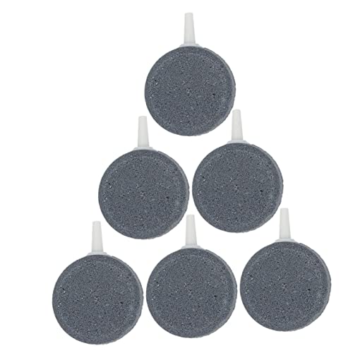 NOLITOY 6個 バブルストーン バケツ 噴水 石畳 インフレータブル ヒータ 特徴 空気 魚 太陽 水族館のチューブ プール 充電式 植物 水槽 ボウル 戦車 池 砂利 Light Grey