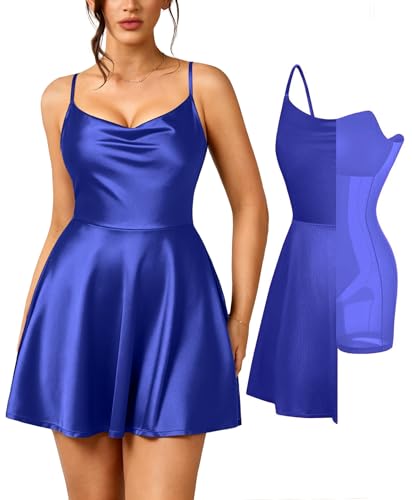 Image of Popilush Mini Corset Dress with Built in Bra, A-line Shapewear Dresses | Spaghetti Strap, Birthdays, Celebrations, Cocktail Parties and Date Nights